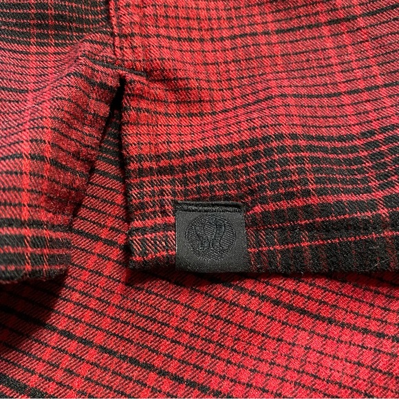 Lululemon Masons Peak Red Buffalo Check Flannel Shirt Size Med - Picture 7 of 11